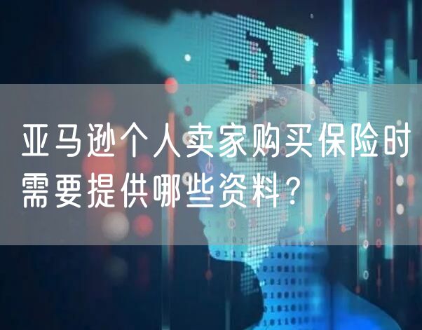 亚马逊个人卖家购买保险时需要提供哪些资料？