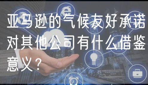 亚马逊的气候友好承诺对其他公司有什么借鉴意义？